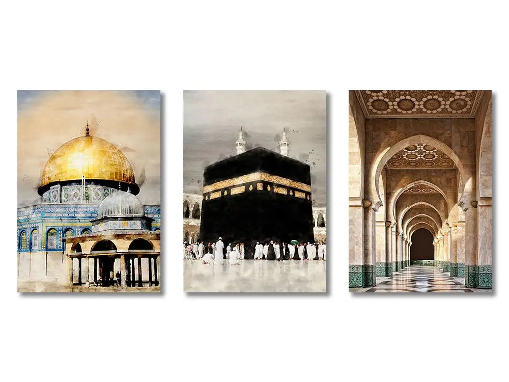 DecorBites™ Islamic Canvas Wall Art Set