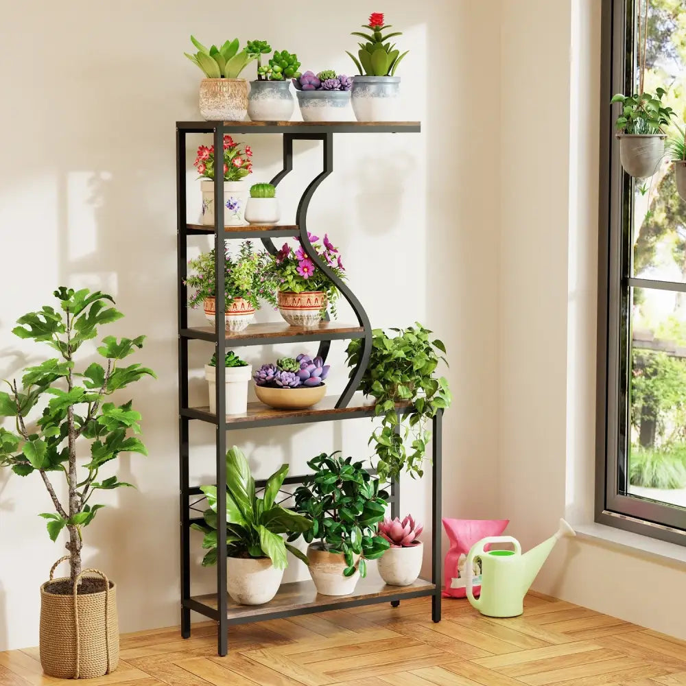 DecorBites™ Large 5-Tier Industrial Plant Stand Shelf