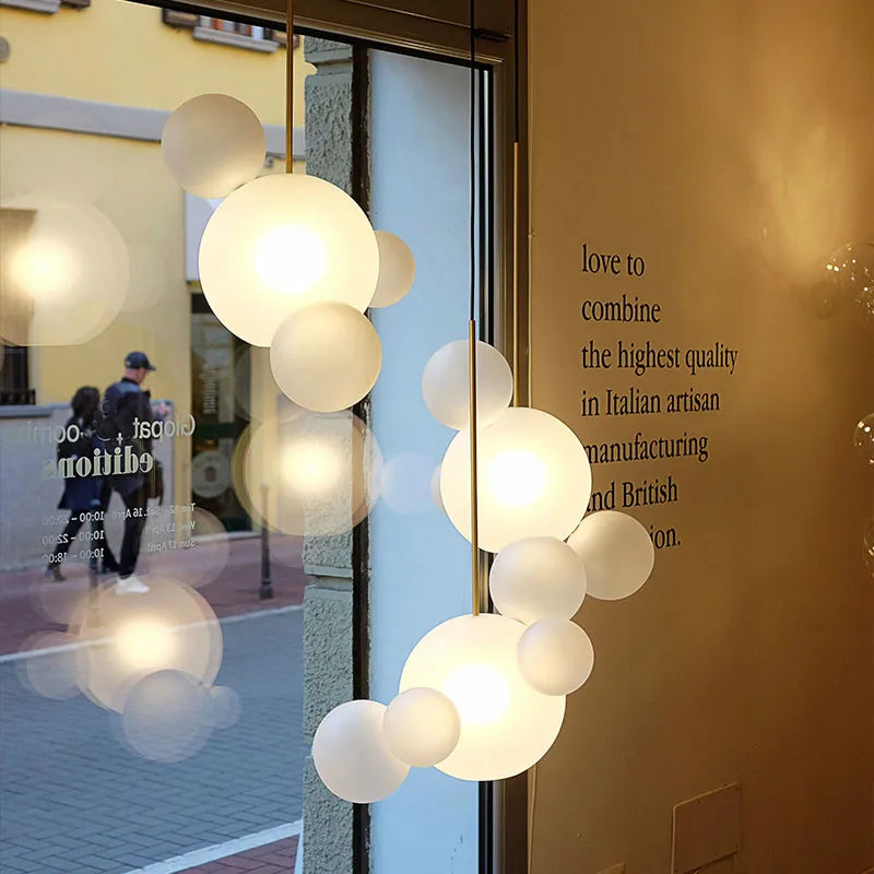 DecorBites™ LED Bubble Ball Chandelier for Home Dining