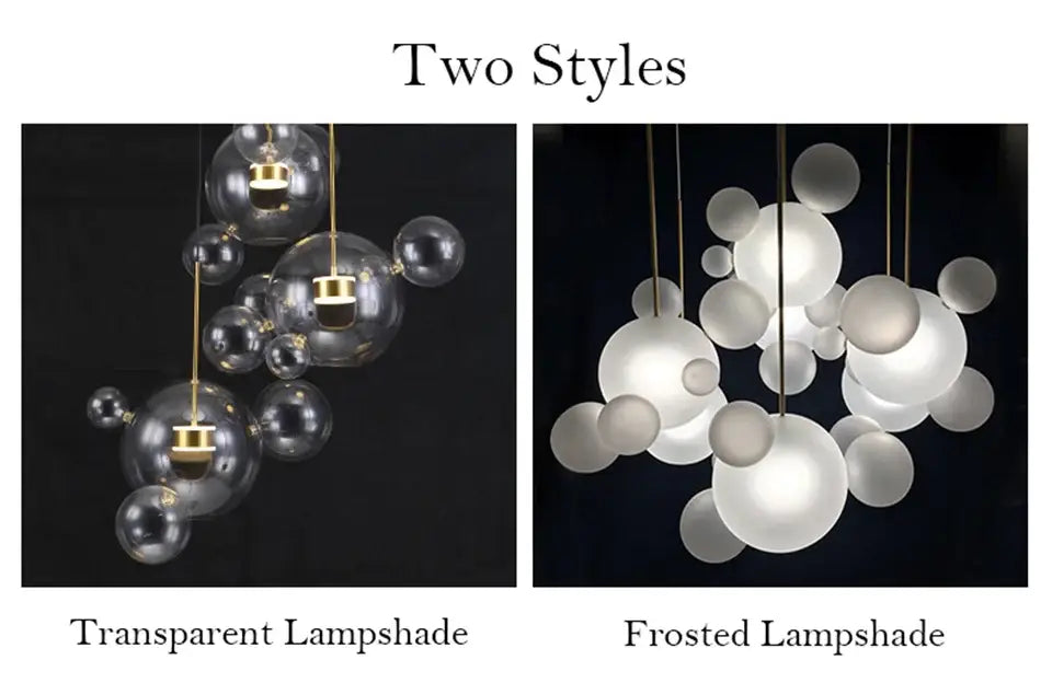 DecorBites™ LED Bubble Ball Chandelier for Home Dining