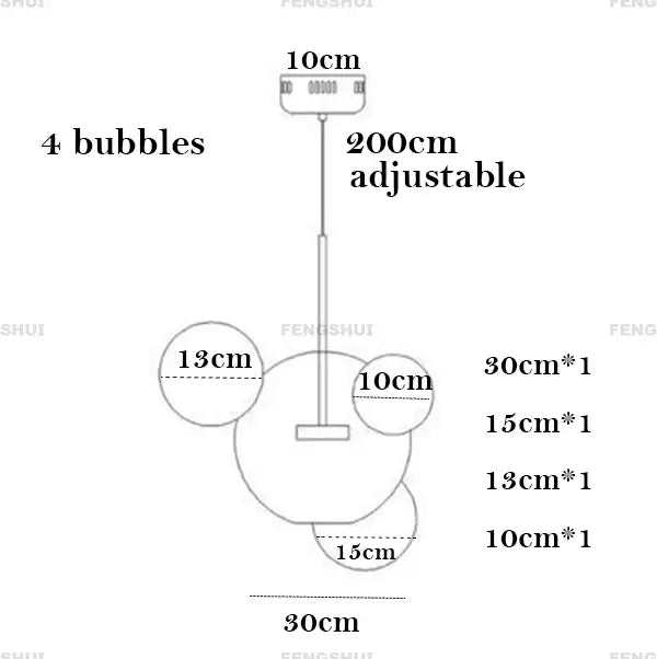 DecorBites™ LED Bubble Chandelier for Home Lighting