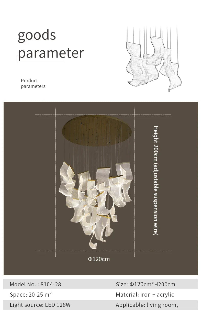 DecorBites™ LED Ceiling Chandelier for Modern Home