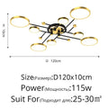 DecorBites™ LED Chandelier Lights: Dimmable, Remote Control, Modern Design for Home Lighting