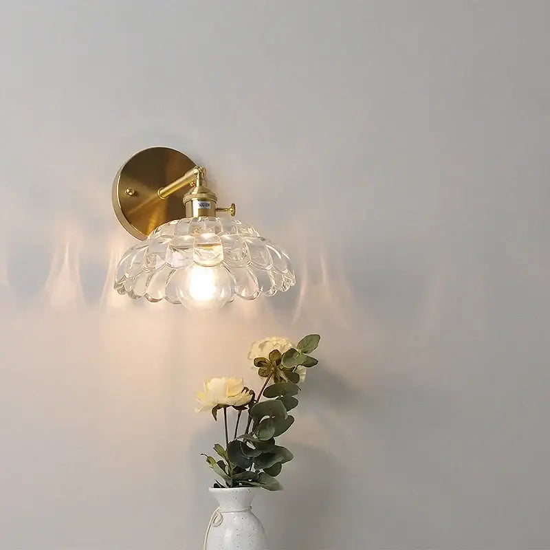 DecorBites™ LED Glass Wall Lights Pull Chain Switch | Nordic Modern Design Bedside Lamp