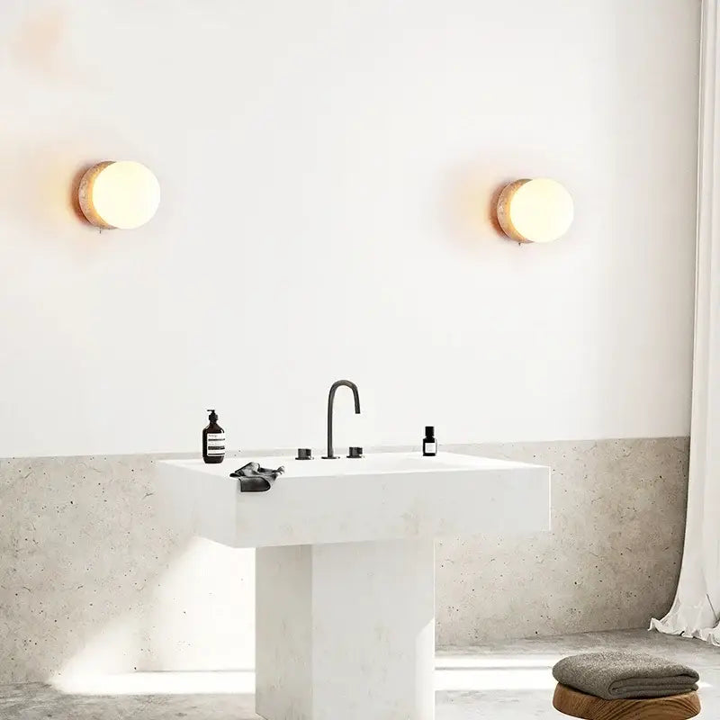 DecorBites™ LED Glass Wall Lights with Pull Chain Switch for Restaurant Living Room