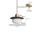 DecorBites™ LED Hanging Lamp Copper Walnut Wood Pendant Light