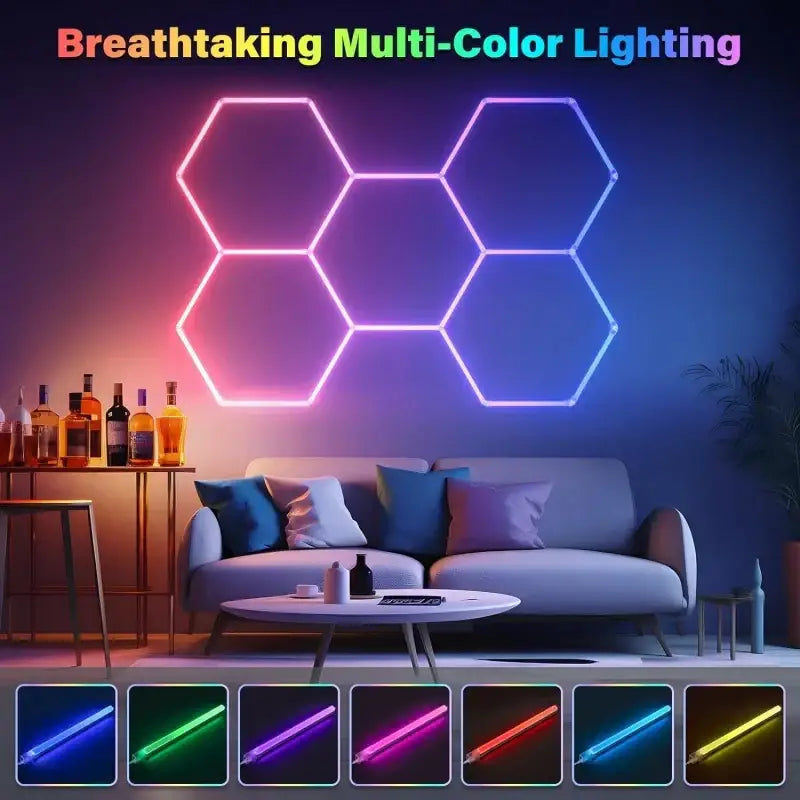 DecorBites™ LED Hex Garage Light with Remote Control