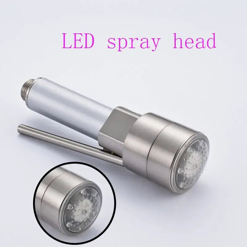 DecorBites™ LED Kitchen Faucet Spray Head - Color Changing Pull Out Nozzle Plugin