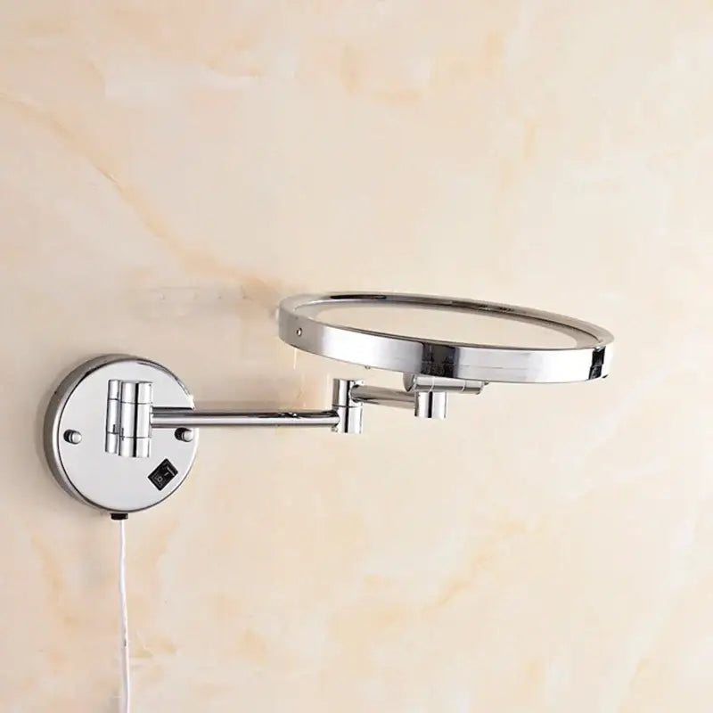 DecorBites™ LED Makeup Mirror 8" Round Wall Mounted Magnifying Bathroom Mirror