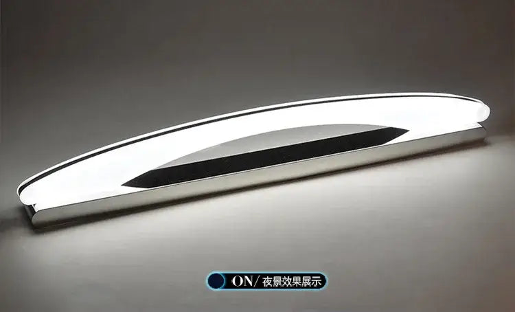 Modern curved white led mirror light fixture bathroom sconce