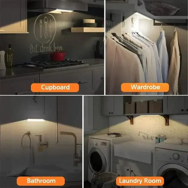 DecorBites™ LED Motion Sensor Cabinet Light: Dimmable Rechargeable Nightlight