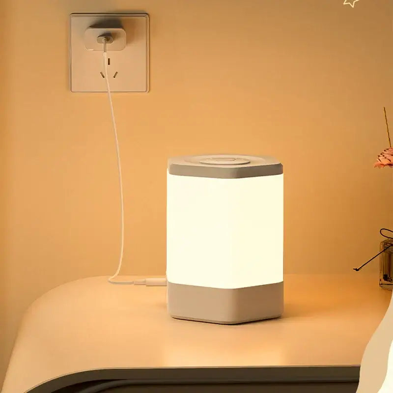DecorBites™ LED Night Light USB Lamp for Bedside Table, Human Touch Control, Bedroom Lighting