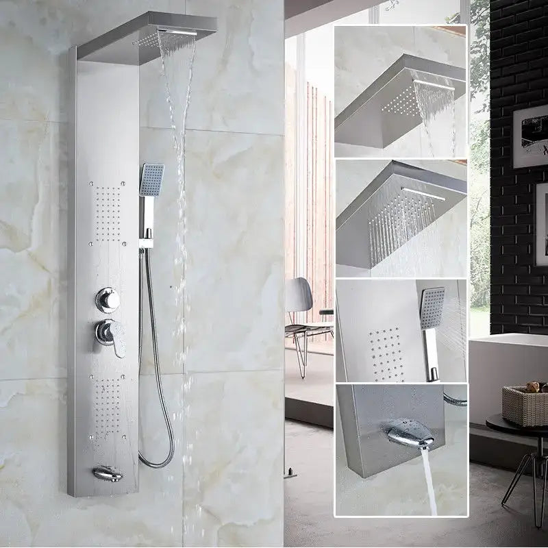 DecorBites™ LED Panel Bath Faucet with Digital Display and Massage Spa Jets