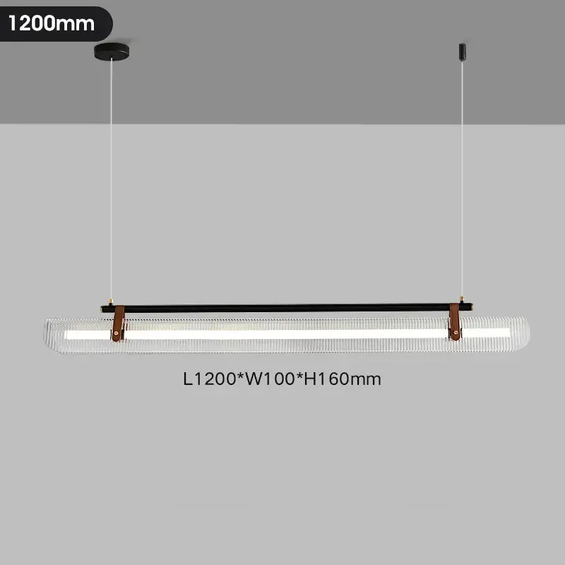 Modern brass textured glass led pendant lamp for dining room