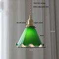 DecorBites™ LED Pendant Lamp with Adjustable Brass Knob Switch & White Glass