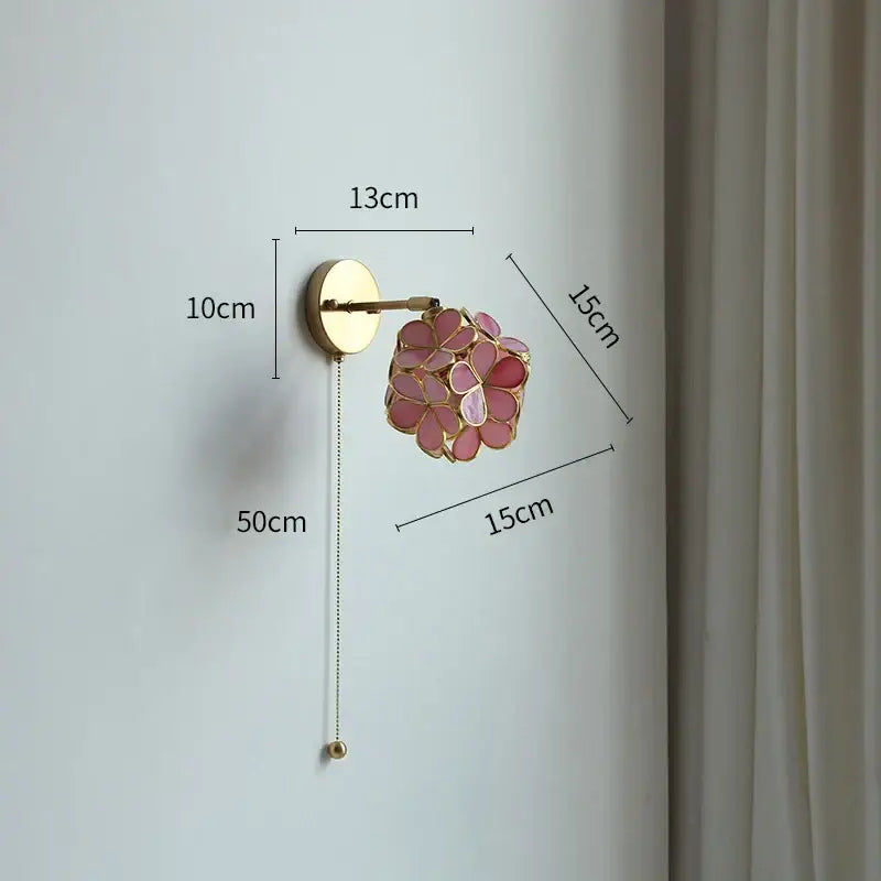 DecorBites™ LED Petal Wall Sconce Modern Nordic Style Pull Chain Switch Stair Mirror Light