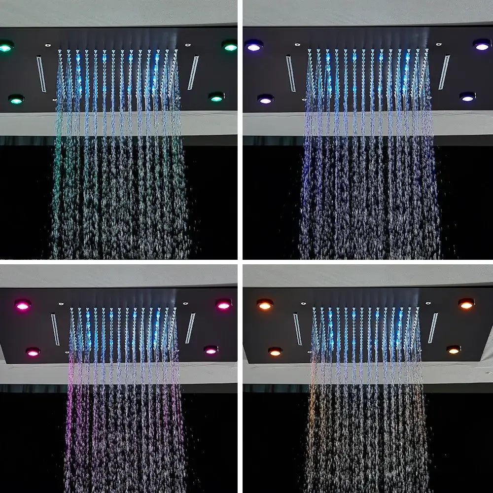 DecorBites™ LED Rainfall Shower Head Ceiling Mount Large Size for Bathroom Shower