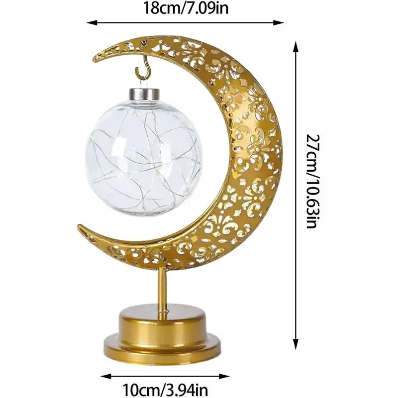 DecorBites™ LED Ramadan Moon Star Night Light Table Lamp for Eid Decoration