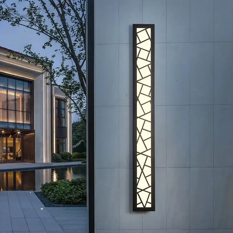 Modern black led rectangle wall lamp parlor room sconce