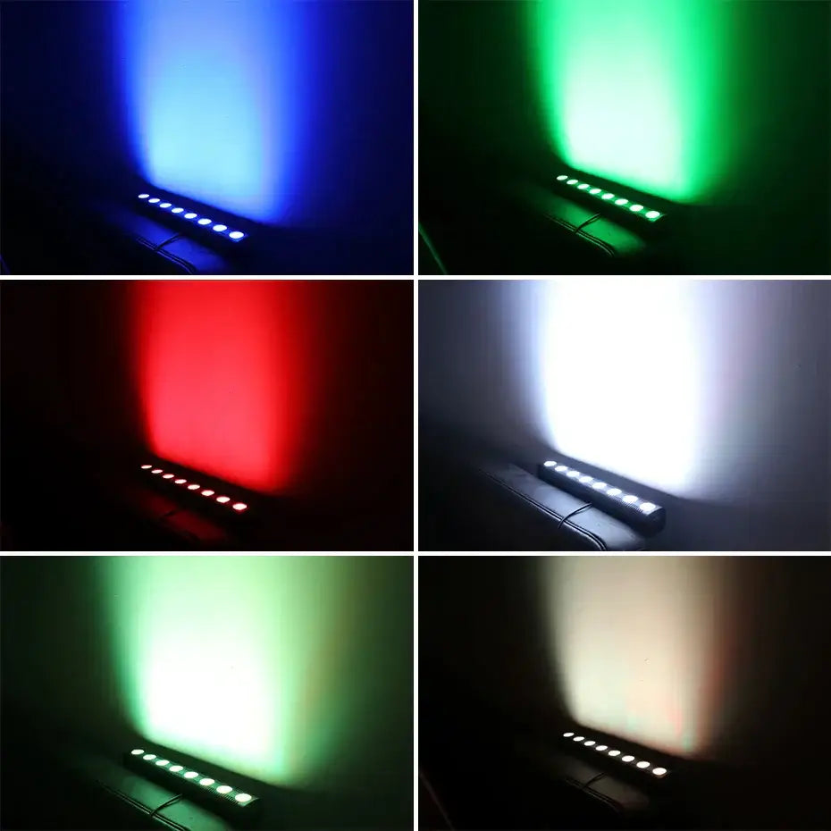 Modern black rgbw wall wash light party room eight lens led bar