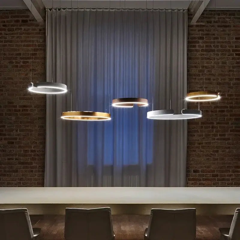 DecorBites™ LED Ring Chandelier: Modern Dining Room Table Lighting & Home Decoration