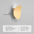 Modern wooden round wall lamp bedroom ambient lighting