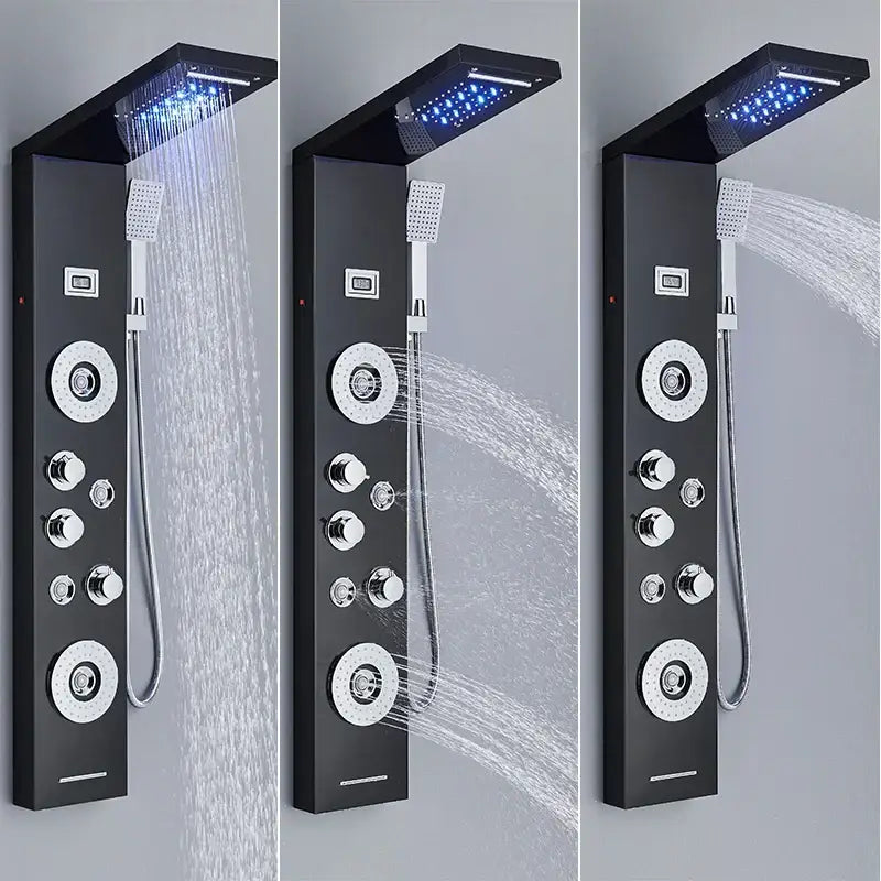 DecorBites™ LED Shower Panel Tower Rain/Waterfall Massage Spa Jets Bathroom Column
