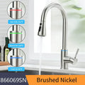 DecorBites™ LED Single Hole Kitchen Faucet with Pull Out Spout and Stream Sprayer
