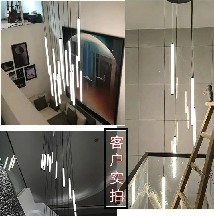 DecorBites™ LED Spiral Ceiling Chandelier - Home Decor
