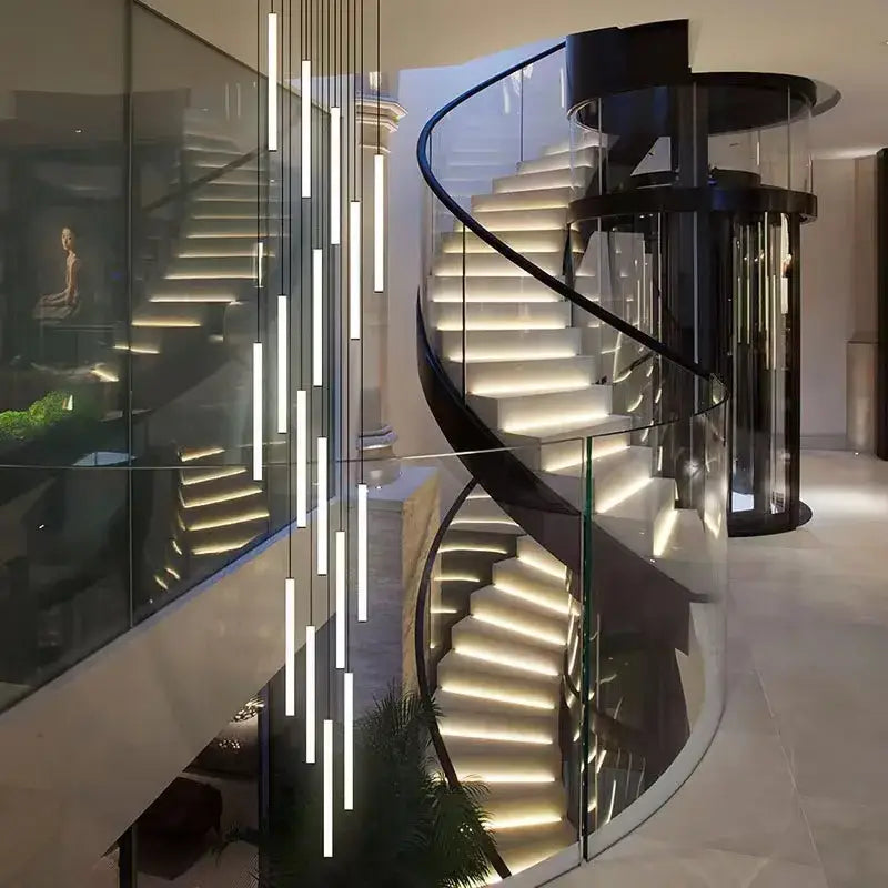 DecorBites™ LED Spiral Staircase Ceiling Chandelier