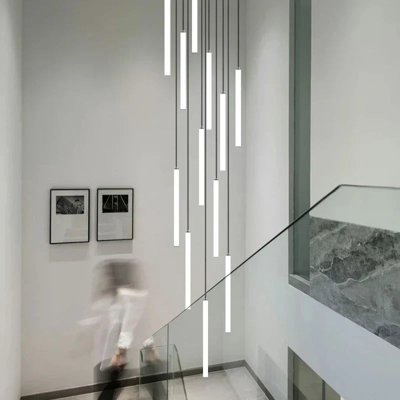 DecorBites™ LED Spiral Staircase Chandelier for Home