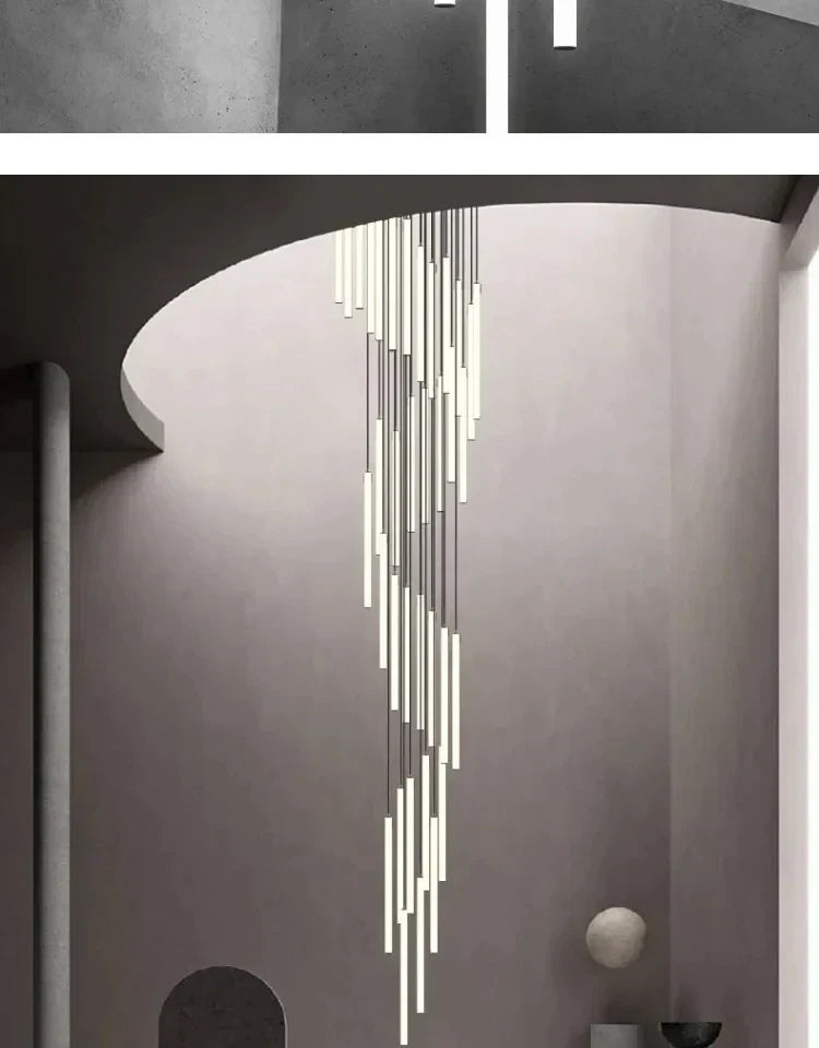 DecorBites™ LED Spiral Staircase Chandelier for Home Decor