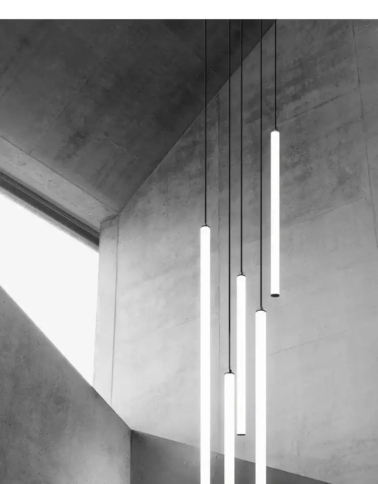 DecorBites™ LED Spiral Staircase Chandelier - Modern Home Lighting