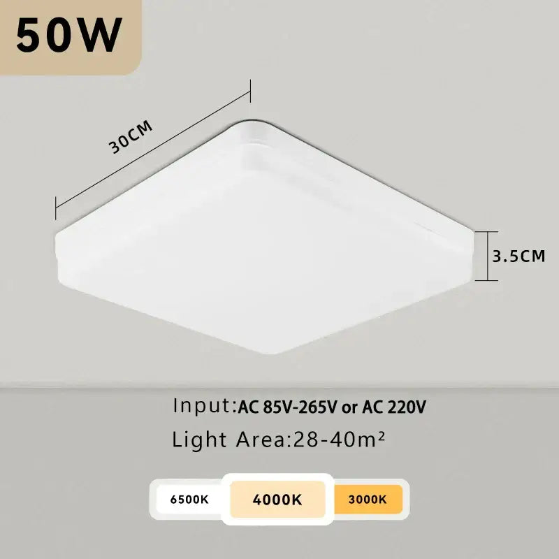 DecorBites™ LED Square Ceiling Light: Modern Kitchen Surface Mount Chandelier Fixture for Home Decor