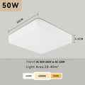 DecorBites™ LED Square Ceiling Light: Modern Kitchen Surface Mount Chandelier Fixture for Home Decor