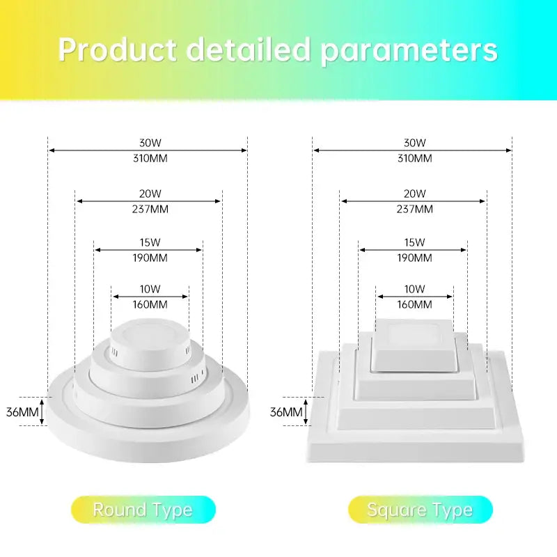 DecorBites™ LED Square Ceiling Light: Modern Kitchen Surface Mount Chandelier Fixture for Home Decor