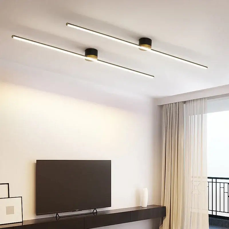 DecorBites™ LED Strip Ceiling Light: Sleek Modern Design for Home Lighting Ambiance