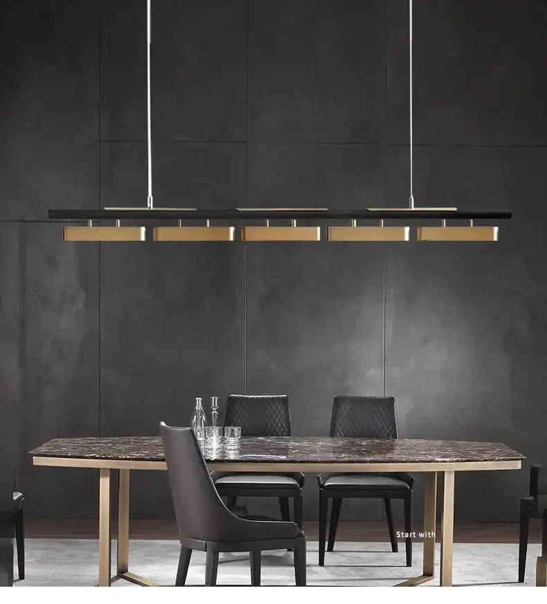 DecorBites™ LED Strip Pendant Lights for Modern Home Dining