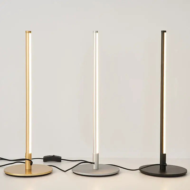 Minimalist white led table lamp bedroom eye protection desk light