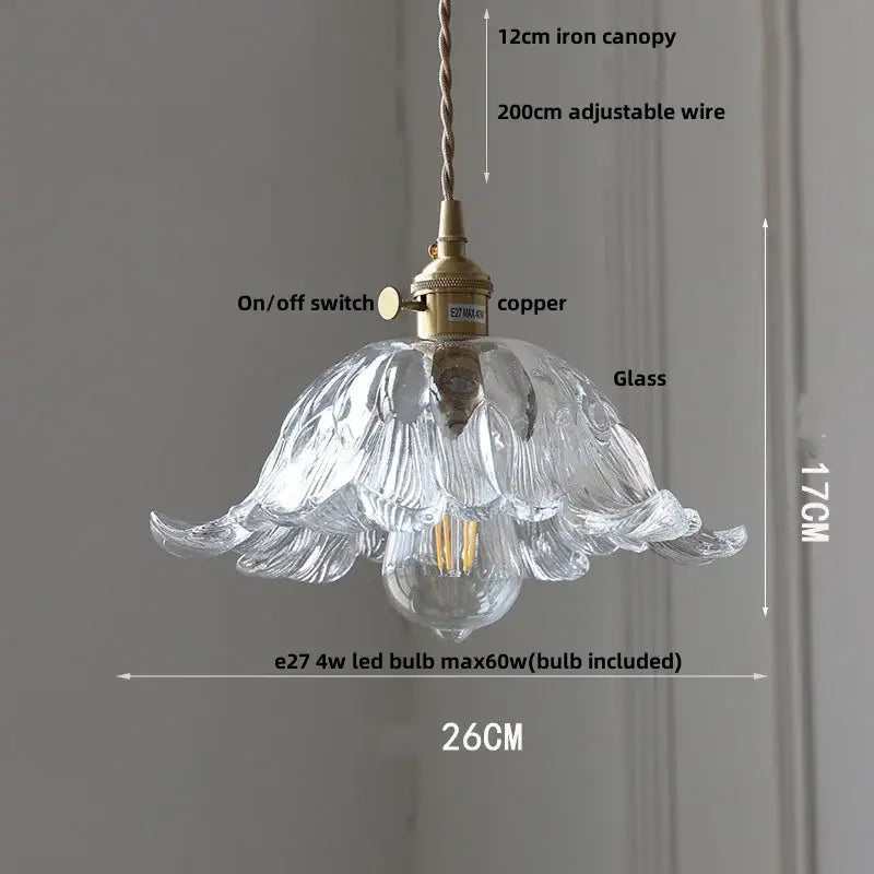 Decorbites led walnut and glass pendant light for dining room