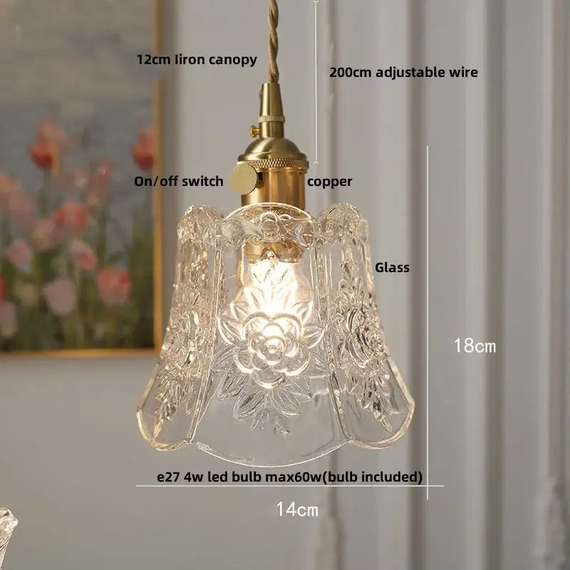 Decorbites led walnut and glass pendant light for dining room