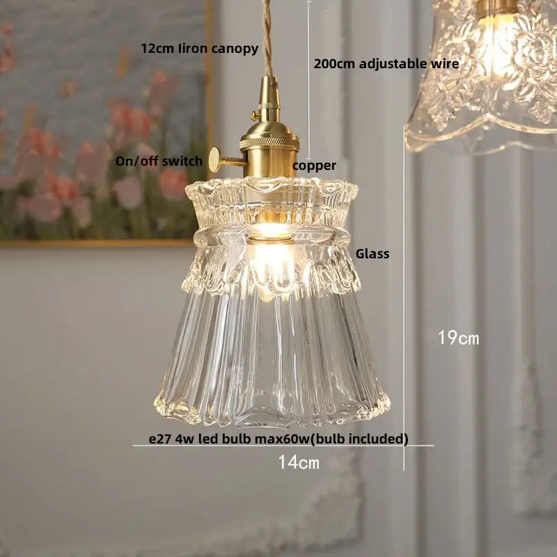 Decorbites led walnut and glass pendant light for dining room