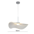 Modern minimalist white lotus leaf led chandelier living room pendant light