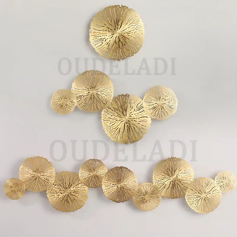 Industrial golden lotus leaf led wall sconce living room light