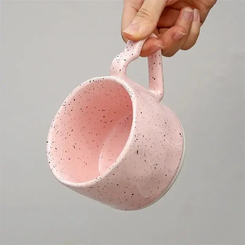 DecorBites™ Love Handle Ceramic Cup | Breakfast Tea Coffee Mug | Office Valentine's Day Gift