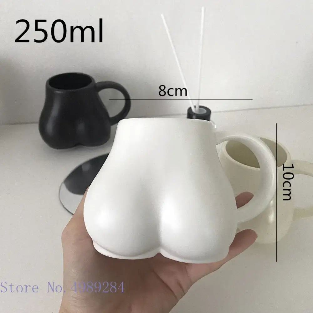 DecorBites™ Lovely Butt Shape Ceramic Coffee Cup Storage Decoration