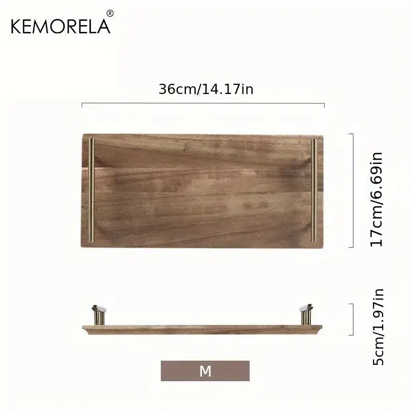 Lovesickness wooden serving tray with brass handles dining room dish
