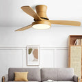 DecorBites™ Low Profile Ceiling Fan Light with Black ABS Blades and Control - Indoor Use