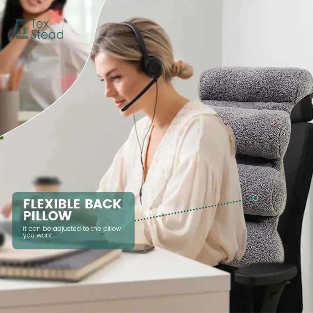 DecorBites™ Lumbar Support Pillow - Adjustable Back Support for Office Chair