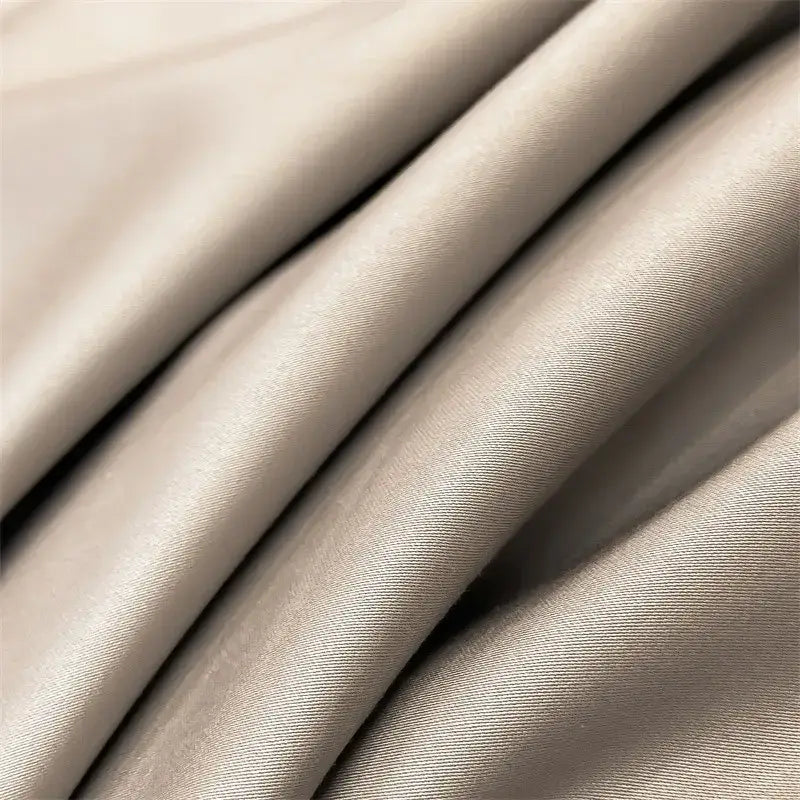 Luxurious silver gray satin duvet cover set bedroom bedding